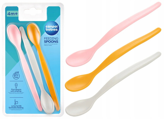CANPOL Zestaw PIERWSZYCH ŁYŻECZEK Do Karmienia Dla Dzieci 3 szt. 4M+ 31/419