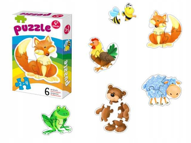 Promatek Pierwsze Puzzle Zwierzątka 1 - 18 Elementów dla Dzieci 2+