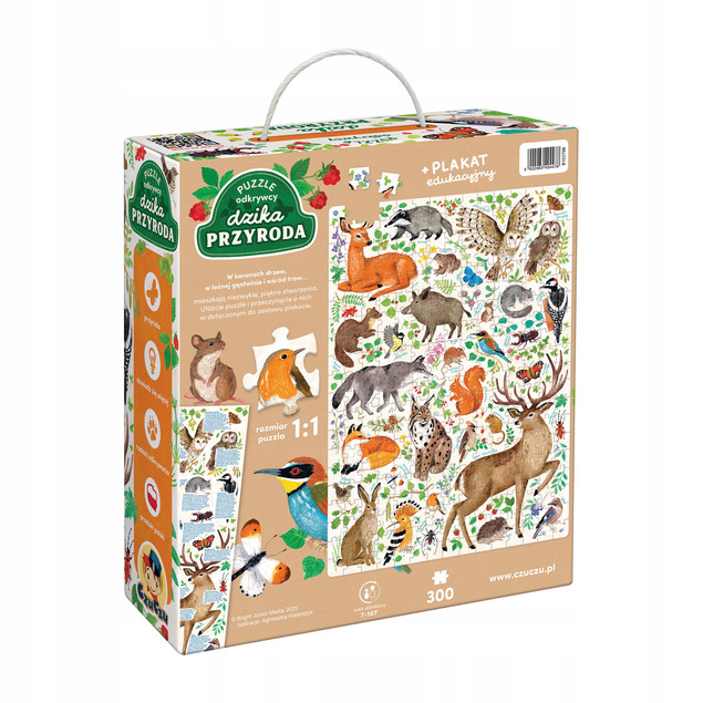 CzuCzu Puzzle 300 Odkrywcy Dzika przyroda z Plakatem Edukacyjnym