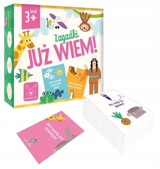 Już Wiem Zagadki gra planszowa 3+ Kangur