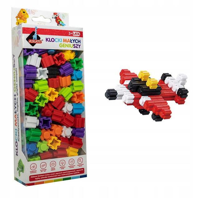 Klocki Konstrukcyjne Askato 160 el. Plastikowe 3+ | Kreatywna Zabawa