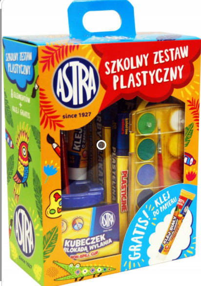 ASTRA ZESTAW SZKOLNY PLASTYCZNY WYPRAWKA  7 ELEMENT