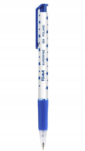 Długopis automatyczny Toma niebieski Superfine 0.5 mm