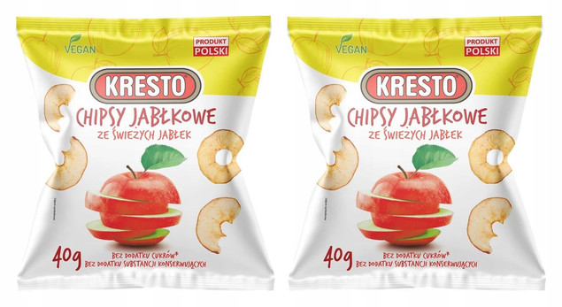 Chipsy jabłkowe KRESTO 2x40g