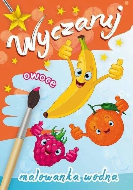 MALOWANKI KOLOROWANKI Z NAKLEJKAMI WYCZARUJ OWOCE