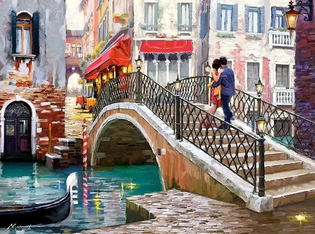 Puzzle 2000 Venice Bridge Castorland