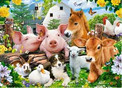 Puzzle 60 Układanka Zwierzęta FARMA Wieś Konik Krówka Świnka Pies 5+ Castor