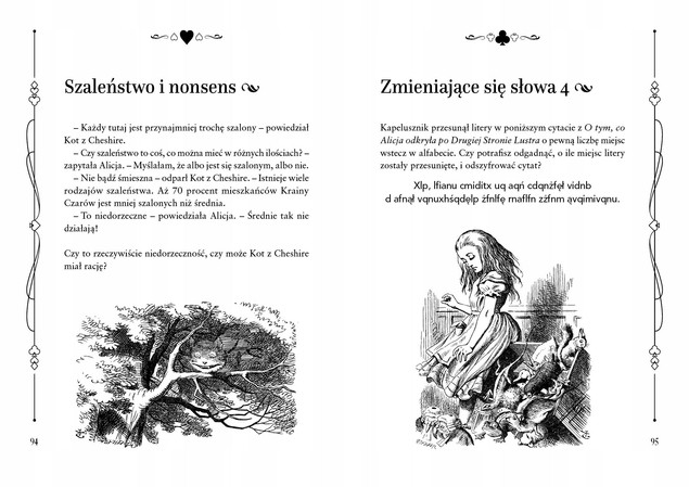 Książka Alicja w Krainie Czarów i Zagadek Gareth Moore Zielona Sowa