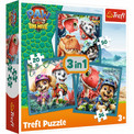 Trefl Puzzle 3w1 Psi Patrol, Paw Patrol i wyspa dinozaurów