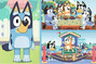 Puzzle 15 Gigant Układanka Blue BLUEY Pies Piesek Dwustronne Kolorowanka 2+