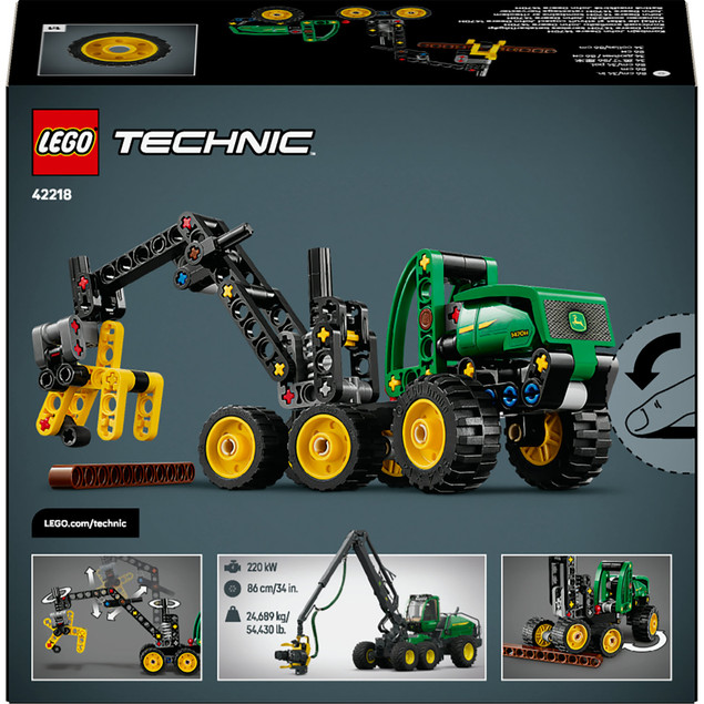 LEGO Technic 42218 Harwester Kołowy John Deere 1470H - Maszyna Leśna