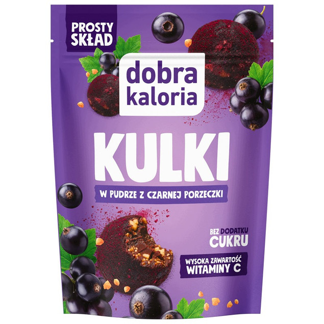 Kulki w pudrze Dobra Kaloria z czarnej porzeczki 65 g
