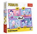 Puzzle Trefl 4w1 Snoopy Przygody 207 el. dla Dzieci