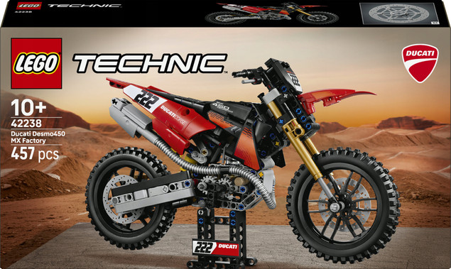 LEGO Technic 42238 Motocykl Ducati Desmo450 MX Factory – Zestaw Konstrukcyjny