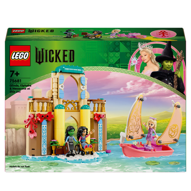 Klocki LEGO Wicked 75681 Glinda, Elphaba, Nessarose na Shiz University, 304 elementy