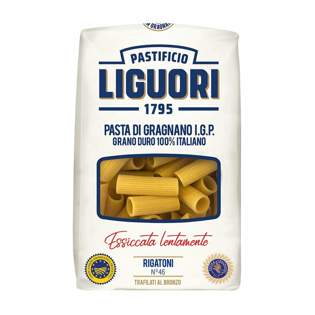 Makaron włoski z semoliny rurki RIGATONI 500g - Liguori