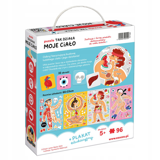 Puzzle Tak Działa Moje Ciało Układanka 96el. 5+ CzuCzu