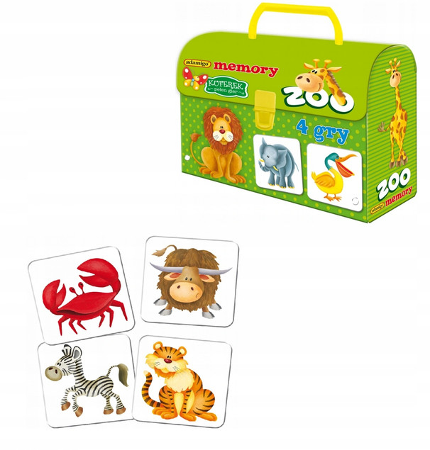 Adamigo Kuferek Zoo Memory – Edukacyjna Gra Pamięciowa dla Dzieci