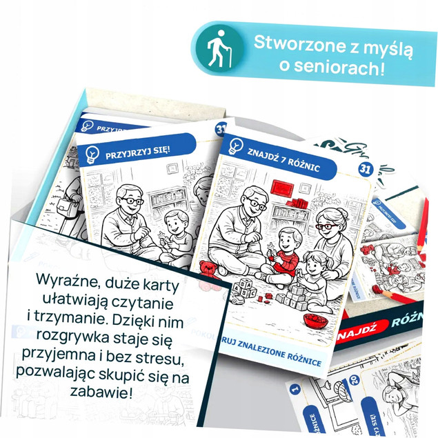 Gra planszowa Gra dla seniora. Znajdź różnice Bard