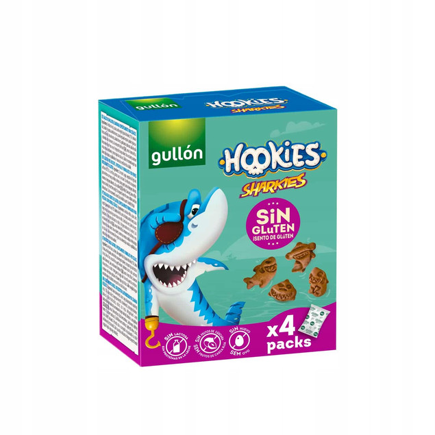 GULLON Ciasteczka Sharkies Rekiny Bezglutenowe 160 g - 4 x packs
