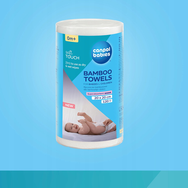 Ręczniczki bambusowe dla niemowląt 120 szt. Canpol Babies