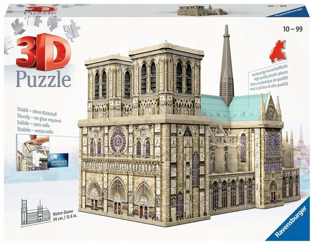 Puzzle 3D Katedra Notre Dame Ravensburger 324 Elementy