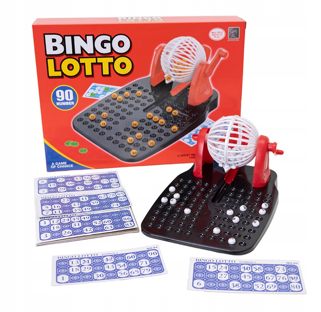 Gra planszowa BINGO Askato | Klasyczna Gra Rodzinna z Maszyną Losującą