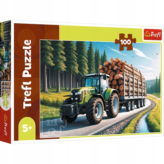 Puzzle Trefl Ciągnik leśny po ułożeniu