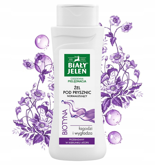 BIAŁY JELEŃ Żel Pod Prysznic BIOTYNA Ogranicza Złuszczanie 300ml