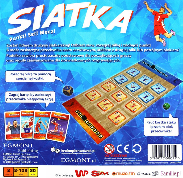 Gra planszowa Siatka Punkt! Set! Mecz! Egmont
