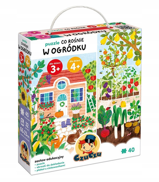 Puzzle ogrodowe edukacyjne CzuCzu - 40 elementów dla dzieci 3+