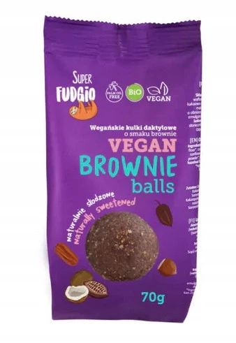 Kulki daktylowe Super Fudgio BIO o smaku brownie