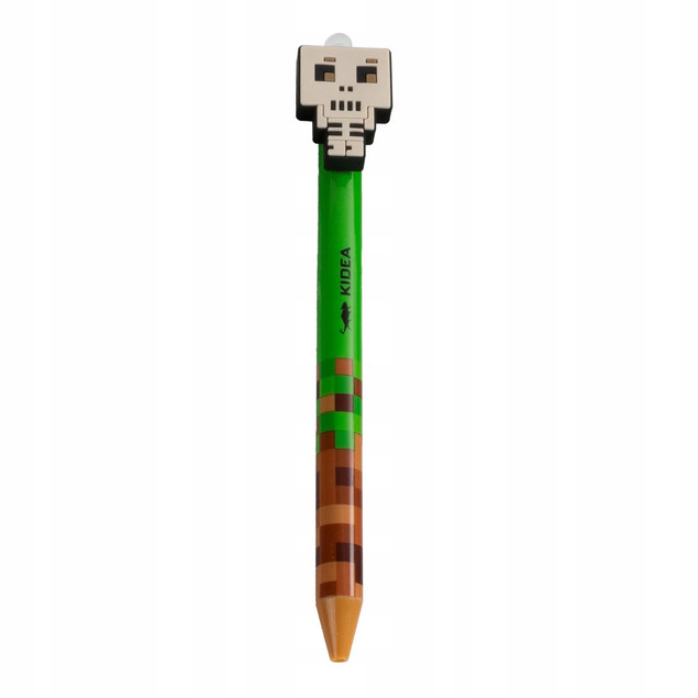 Długopisy wymazywalne MINECRAFT Pixel Game Kidea zestaw 4 sztuki