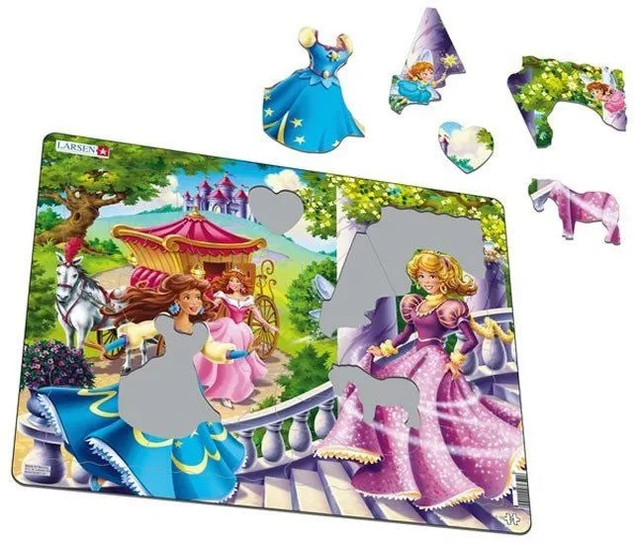 Puzzle Larsen MAXI 24 el. Bajkowe Księżniczki i Wróżki