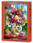 Puzzle 1500 Układanka Natura KWIATY Ptak Koliber Kolory Widok 9+ Castorland