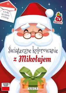Świąteczne Kolorowanie z Mikołajem 74 Naklejek BooksAndFun