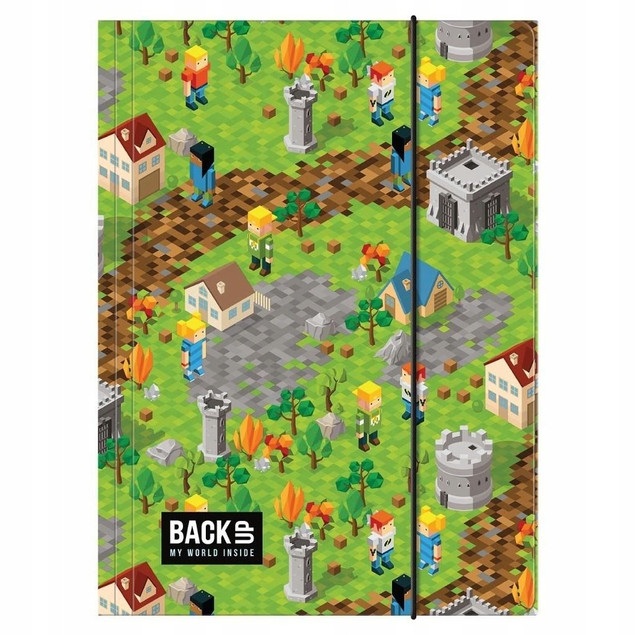 Teczka Na Szkolna Z Gumką A4 MINECRAFT Game Pixel BackUp