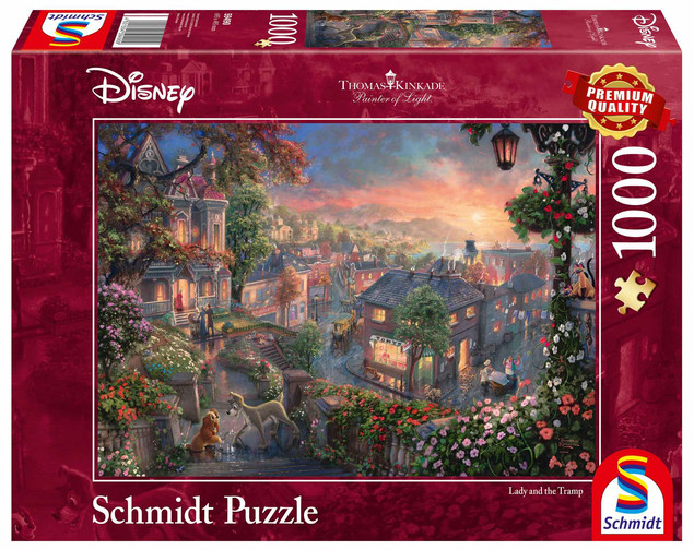Puzzle 1000 Schmidt PQ Zakochany Kundel Disney T. Kinkade 108128