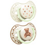 Smoczek Silikonowy Dynamiczny LOVI 0-6m 2 szt. MIŚ Teddy Love Świecący