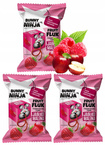 BUNNY NINJA Przekąska Owocowa JABŁKO MALINA Fruit Fluk 15g x3