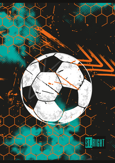 Zesyt A4 w kratkę 32 kartki St.Right FOOTBALL ENERGY