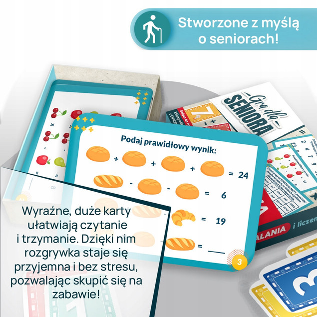 Gra Planszowa dla Seniora: Działania i Liczenie Kangur – Pamięć & Koncentracja