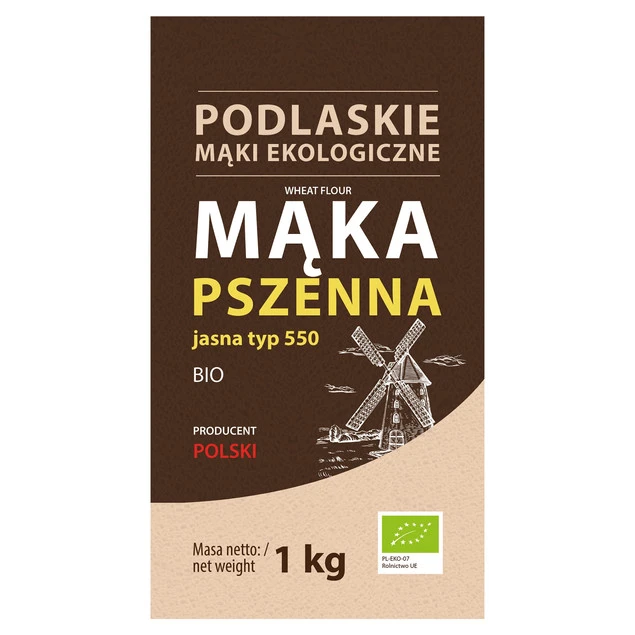 Mąka pszenna Biolife jasna typ 550 ekologiczna 1 kg