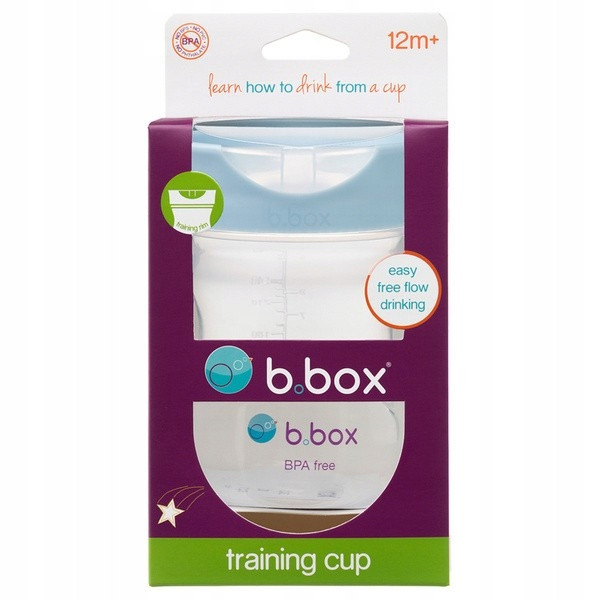 B.box Kubek Treningowy Nauka Picia 240ml Błękitny 12m+