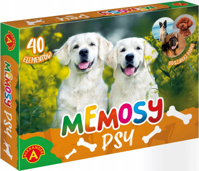 Memosy Psy Gra Pamięciowa Dla Dzieci i Dorosłych 4+ Alexander 2735