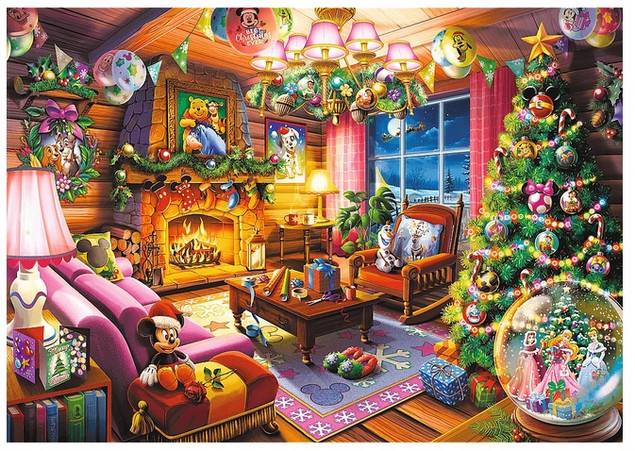 Puzzle Trefl 1000 el. Świąteczna Chatka Disney Premium Quality