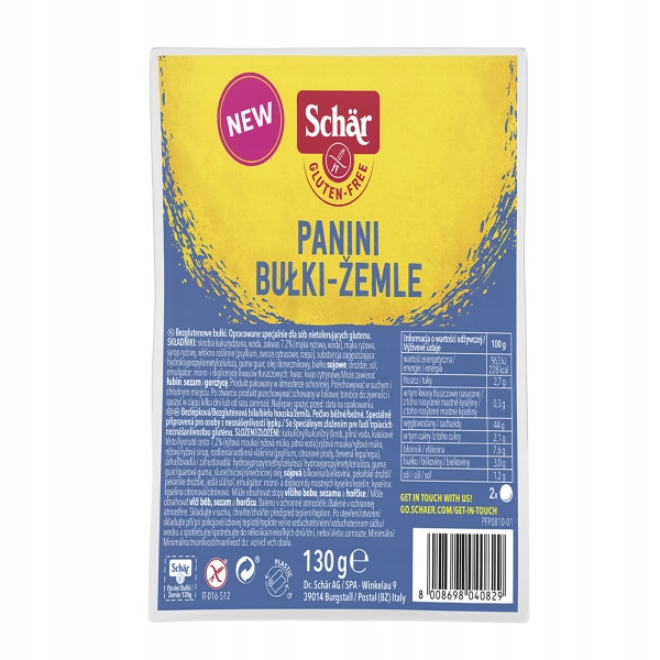 Bułki Panini Dr. Schär bezglutenowe 130 g