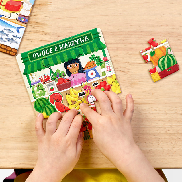 CzuCzu Puzzle 36 el. "Na Zakupy" z Grą Edukacyjną