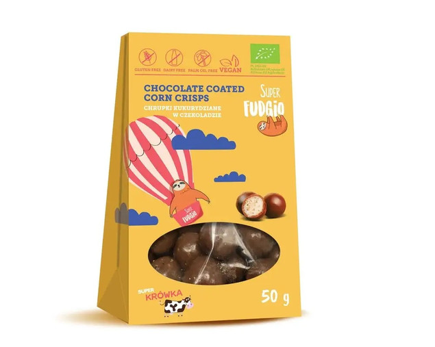 Chrupki kukurydziane w czekoladzie Super Fudgio 50 g bezglutenowe