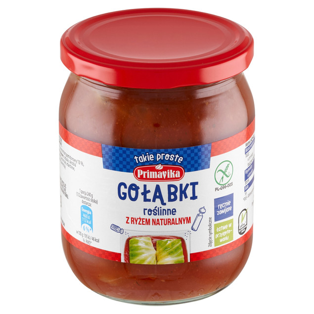 Gołąbki wegetariańskie z ryżem naturalnym Primavika 480 g
